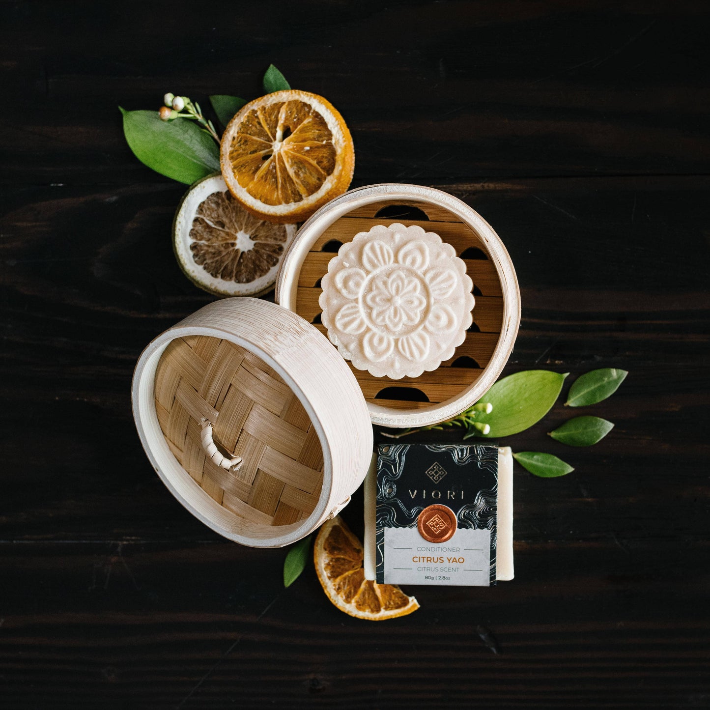 Citrus Yao Shampoo & Conditioner Bar w/ Bamboo Holder: Citrus Yao